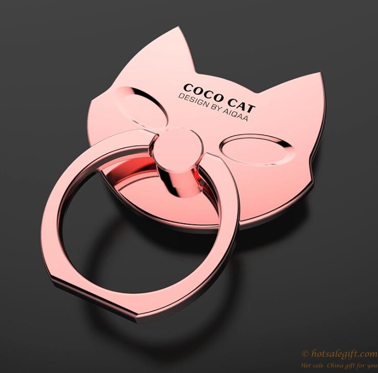 hotsalegift cartoon cat shaped metal finger ring holder 1