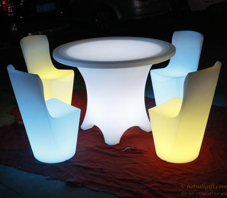 hotsalegift modern design 16 colors changing night club led table lighting bar chairs tables 2