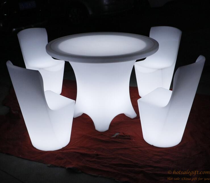hotsalegift modern design 16 colors changing night club led table lighting bar chairs tables