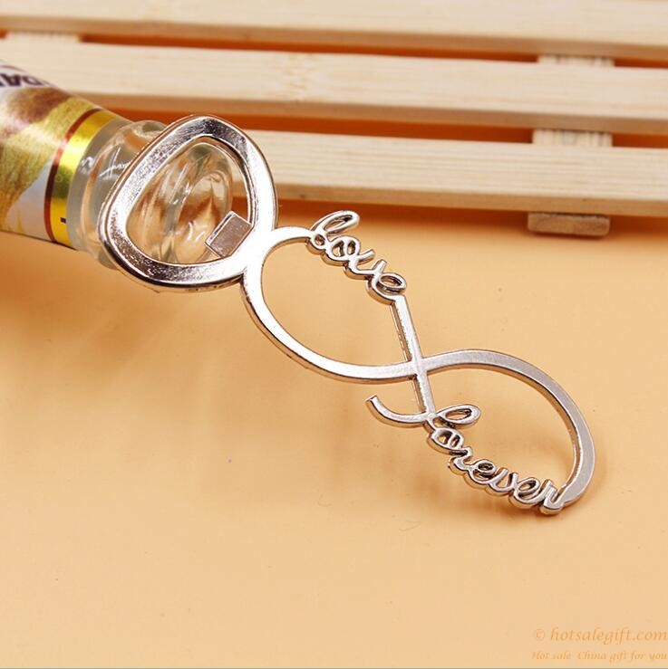 hotsalegift infinity love zinc alloy beer bottle opener wedding favors 1