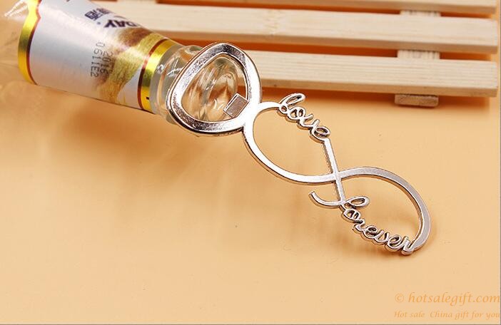 hotsalegift infinity love zinc alloy beer bottle opener wedding favors 5