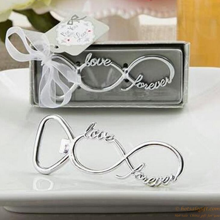 hotsalegift infinity love zinc alloy beer bottle opener wedding favors