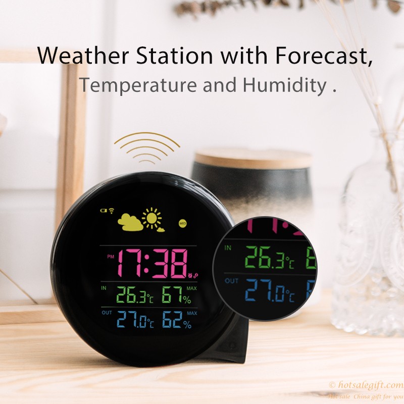 hotsalegift multi function home thermometer night vision electronic temperature and humidity meter 3