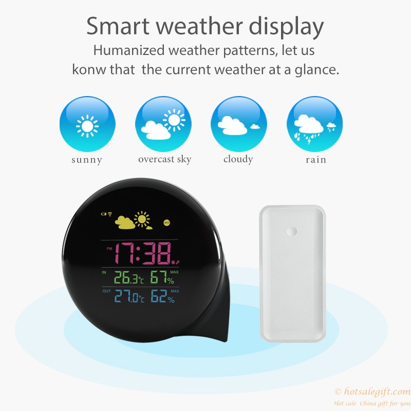 hotsalegift multi function home thermometer night vision electronic temperature and humidity meter 5