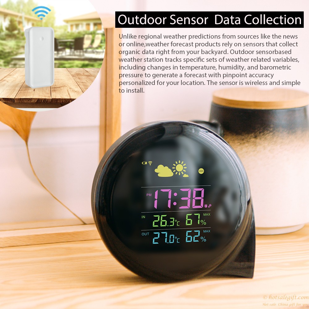 hotsalegift multi function home thermometer night vision electronic temperature and humidity meter 6