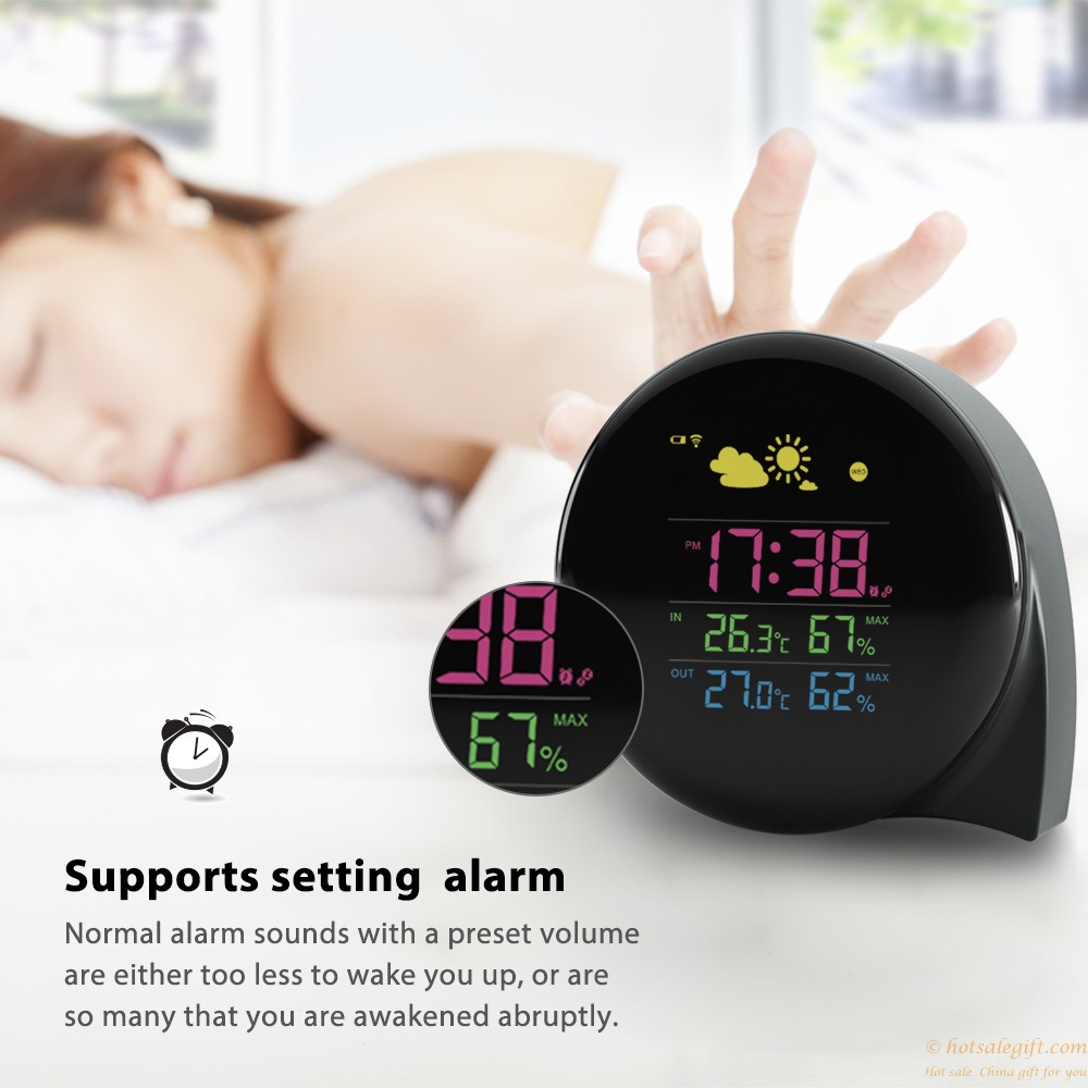 hotsalegift multi function home thermometer night vision electronic temperature and humidity meter 7