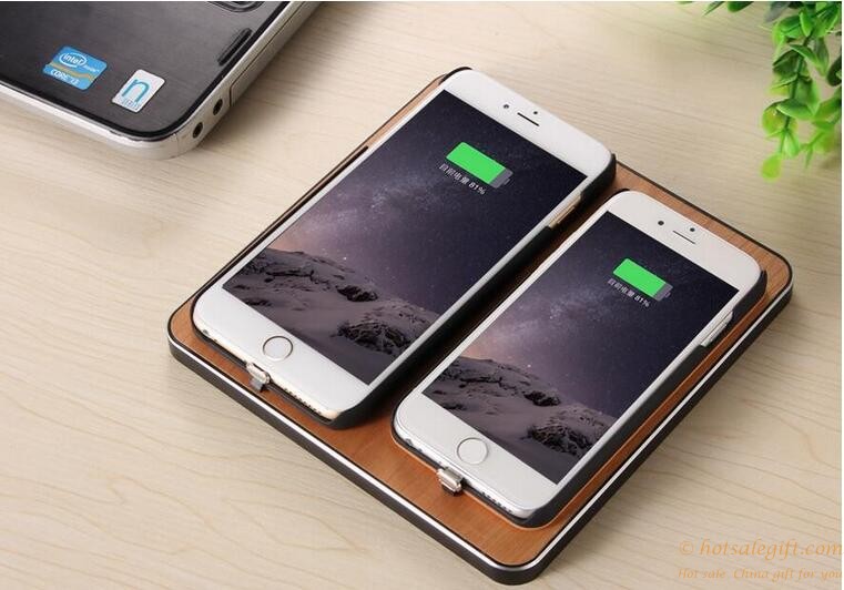 hotsalegift 10w 2 coils wooden qi wireless charger55