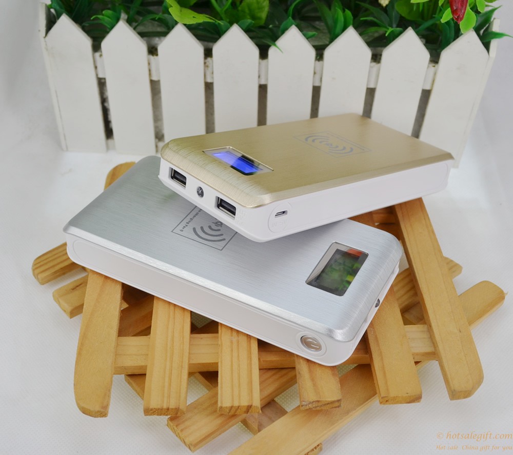 hotsalegift 12000mah power bank with qi wireless charger281