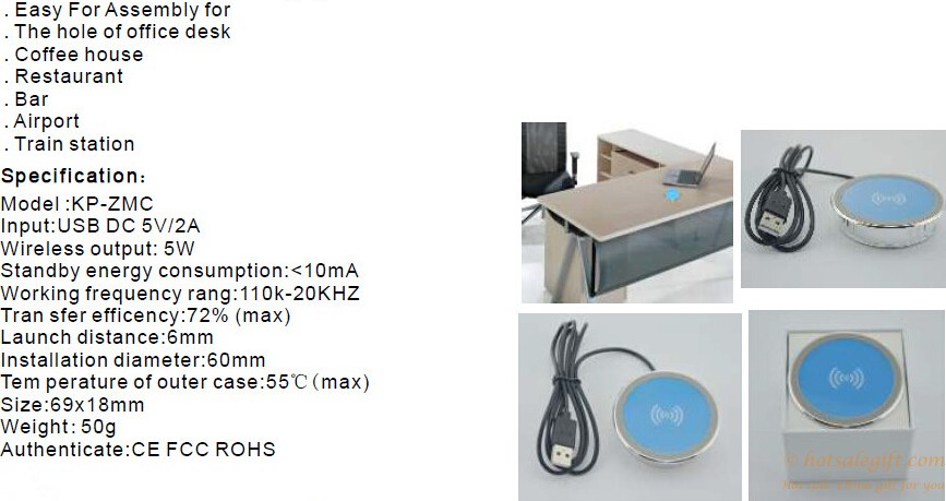 hotsalegift qi wireless desktop embedded socket charger375813