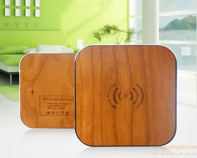 hotsalegift wooden design dual usb qi wireless charger87169